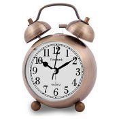 Analog Vckarklocka Timemark Brons Ljus med ljud 9 x 13,5 x 5,5