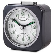 Analog Vckarklocka Timemark Gr Tyst med ljud Nattlge