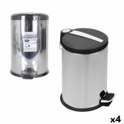 Soptunna Confortime Silvrig Metall 4 antal 12 L 25 x 39 cm (25 x