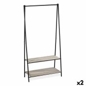 Hattstll Confortime Svart Tr Metall 80 x 40 x 160 cm