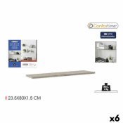 Hyllor Confortime Mural Tr MDF Flytande 6 antal 23,5 x 80 x 1,5