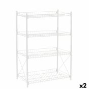 Bokhylla Confortime Metall Vit 52 x 34 x 86 cm (2 antal)
