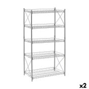 Bokhylla Confortime Metall 52 x 34 x 110 cm (2 antal)