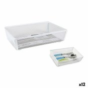 Besticks-sortering Confortime Metall Vit 21,8 x 15,24 x 5,2 cm (