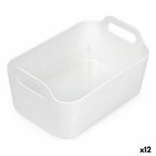 Multifunktionell korg Confortime Vit 33 x 23,5 x 15,4 cm (12 ant