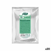 Set med skedar Algon teranvndningsbar Vit 20 antal 16,5 cm