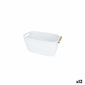 Multifunktionell korg Confortime Vit Tr Plast 27 x 14,5 x 12 cm