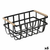 Multifunktionell korg Confortime Svart 36 x 22 x 15,5 cm (6 anta