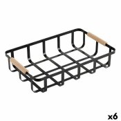 Multifunktionell korg Confortime Svart 36 x 24,3 x 8 cm (6 antal