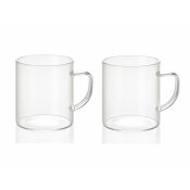 Set med 2 muggar Andrea House ms19209 Transparent Glas 300 ml 2