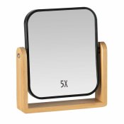 Spegel med monteringsfste Andrea House Svart Bambu 18 x 4,5 x 2