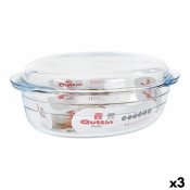 Kastrull med lock Quttin 63095 Glas 33 x 20 x 13 cm (3L + 1L)