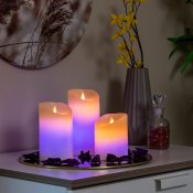 Flerfrgade LED-ljus med flimrande flammeffekt och fjrrkontroll