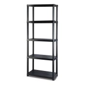 Marbueno Hylla 5 Hyllor Plast svart 61x31x171 cm Trdgrd 10538