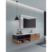 Badrumsspegel med LED-belysning Ledimex SUIZ010-100NG 100 x 80 c