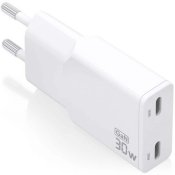 Vggladdare Aisens AISENS ASCH-30W2P048-W Vit 30 W