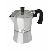 Italiensk Kaffepanna JATA CCA3          * Silvrig Aluminium 3 Cs