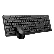 Tangentbord och Mus CoolBox COO-KTR-03W Svart Qwerty Spanska