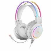 Hrlurar med mikrofon Gaming Mars Gaming MHRGBW Vit