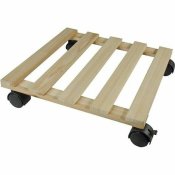 Blompall med hjul Nature Naturell Grantr (35 x 35 x 7,4 cm)