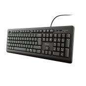 Tangentbord Trust 23880 Svart Engelska EEUU QWERTY