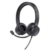 Hrlurar med Mikrofon Trust HS-150 Svart