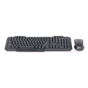 Tangentbord och Mus GEMBIRD KBS-WM-02 Svart Svartvit QWERTY Qwer