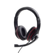 Hrlurar med Mikrofon GEMBIRD MHS-03-BKRD Svart Rd