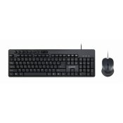 Tangentbord och Mus GEMBIRD KBS-UM-04 Svart Svartvit QWERTY Qwer