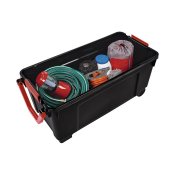 Frvaringslda med hjul Iris Svart/Rd polypropen 170 L 49 x 103