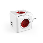 multipluggar i kubform Allocacoc PowerCube Original USB Type E R
