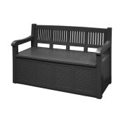 Frvaringskista med sits Salzburg Mrkgr 130 x 60 x 85 cm
