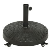 Parasollfot 841097 Svart Polyetylen Stl Med hjul  52 cm