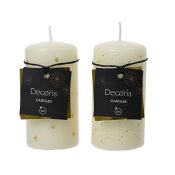Ljus Decoris Vit  5 x 10 cm