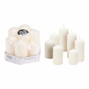Set med levande ljus Vit (7 antal)