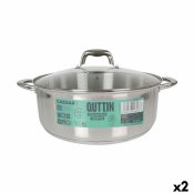 Kastrull med glaslock Quttin Caesar Stl  32 x 12,5 cm (2 antal