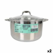 Kastrull med glaslock Quttin Caesar Stl  32 x 18,5 cm (2 antal