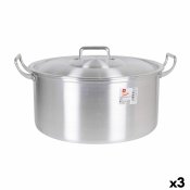 Kastrull med lock Aluminium 43 x 36 x 16 cm (3 antal)