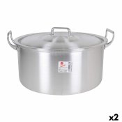 Kastrull med lock Aluminium 44 x 39 x 21 cm (2 antal)