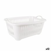 Tvttkorg Tontarelli Cover line Med handtag Plast Vit 62,5 x 44,