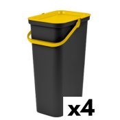 Avfallsbehllare tervinning Tontarelli Moda Gul 38 L (4 antal)