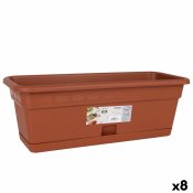 Blomlda med bottenplatta Dem Squares Rektangulr Brun 50 x 20 c