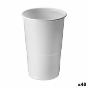 Set med teranvndbara glas Algon Vit 25 Delar 250 ml (48 antal)