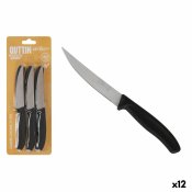 Set med kttknivar Quttin Svart Silvrig 6 Delar (12 antal)