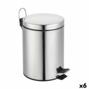 Sophink med pedal Confortime Silvrig 7 L (6 antal)