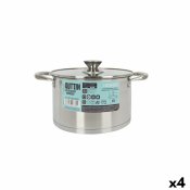Kastrull med glaslock Quttin Hermes Stl 4 L (4 antal)