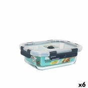 Hermetisk matlda Quttin Rektangulr 600 ml (6 antal)