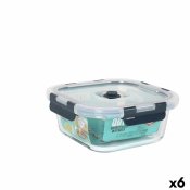 Hermetisk matlda Quttin Fyrkantig 750 ml (6 antal)
