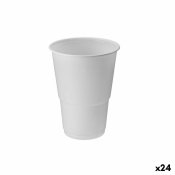 Set med teranvndbara glas Algon Plast Vit 15 Delar 330 ml (24