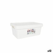 Frvaringslda med lock Tontarelli Maya Vit 4,2 L 28 x 18 x 11,2